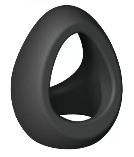 Черное фигурное эрекционное кольцо Flux Ring - 0