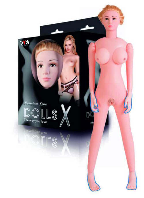 Надувная секс-кукла с реалистичной головой и конечностями - 0