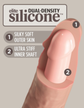 Телесный фаллоимитатор 8 Silicone Dual Density Cock - 22,8 см. - 4