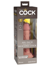 Телесный фаллоимитатор 6 Silicone Dual Density Cock - 17 см. - 3