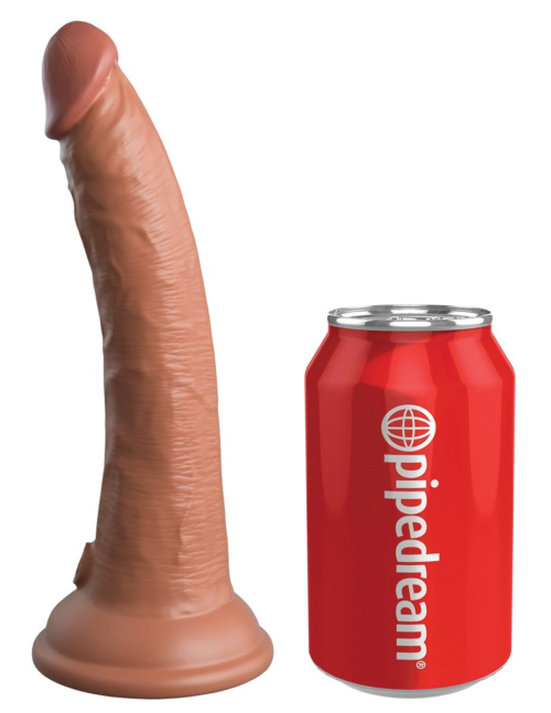 Кофейный фаллоимитатор 7 Silicone Dual Density Cock - 21 см. - 2