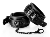 Черные наручники с цепочкой - 0