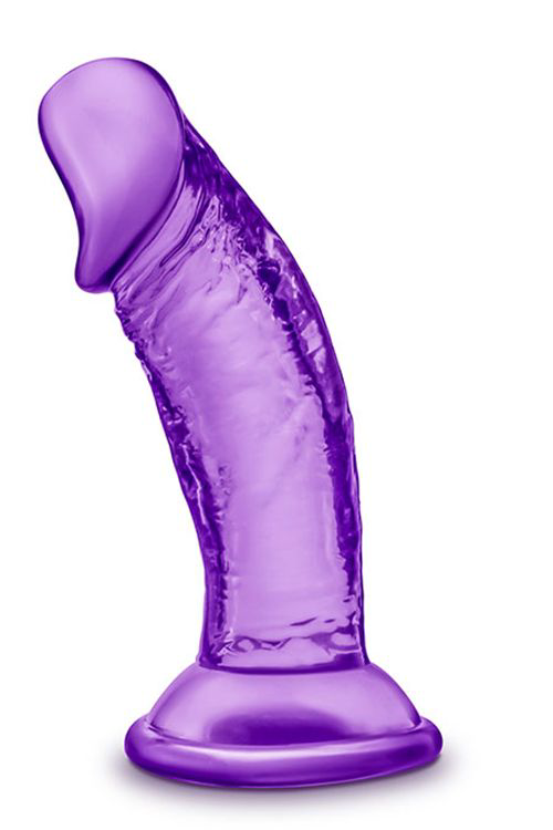 Фиолетовый фаллоимитатор на присоске SWEET N SMALL 4INCH DILDO - 11,4 см. - 1