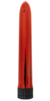 Красный классический вибратор - 18 см. - 0