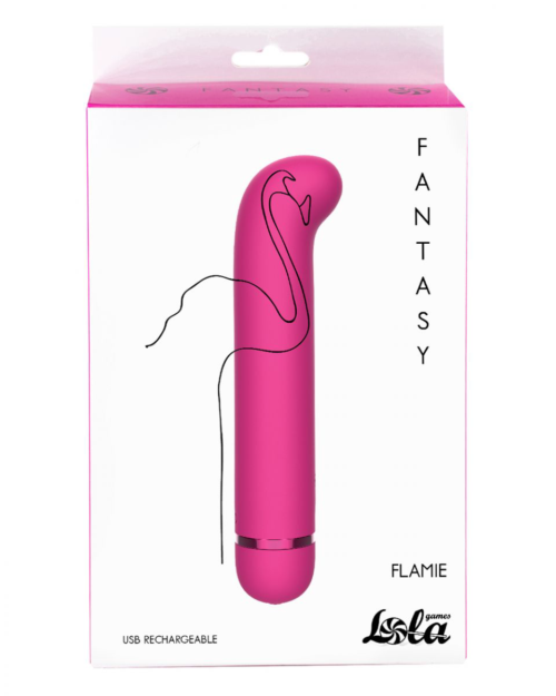 Розовый перезаряжаемый вибратор Flamie - 18,5 см. - 3