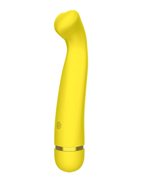 Желтый перезаряжаемый вибратор Raffi - 17,1 см. - 0