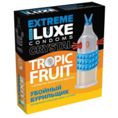 Стимулирующий презерватив Убойный бурильщик с ароматом тропических фруктов - 1 шт. - 0