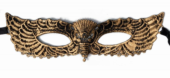 Пикантная золотистая женская карнавальная маска - 2