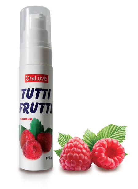 Гель-смазка Tutti-frutti с малиновым вкусом - 30 гр. - 0