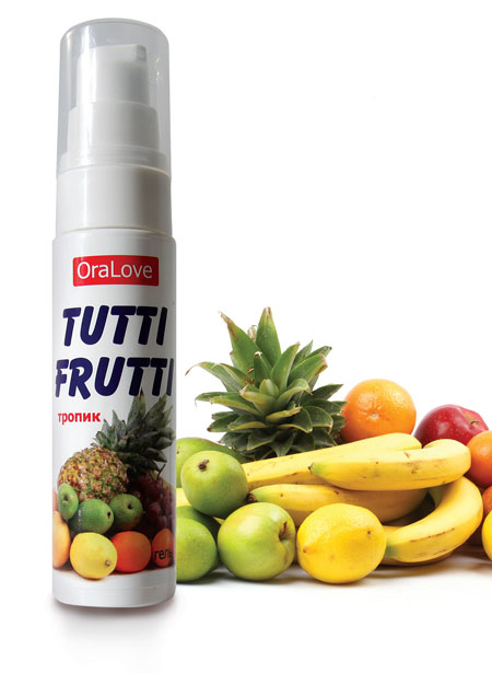 Гель-смазка Tutti-frutti со вкусом тропических фруктов - 30 гр. - 0