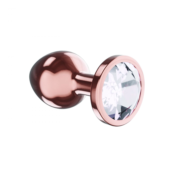 Пробка цвета розового золота с прозрачным кристаллом Diamond Moonstone Shine S - 7,2 см. - 1