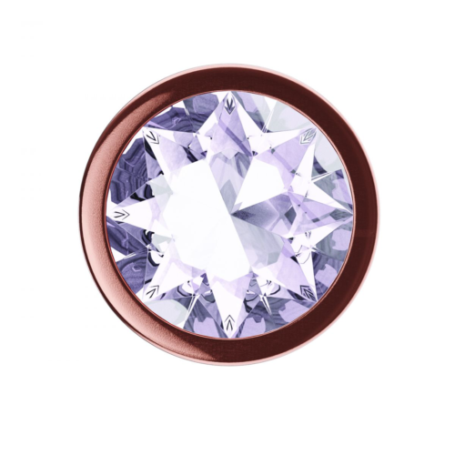 Пробка цвета розового золота с прозрачным кристаллом Diamond Moonstone Shine S - 7,2 см. - 2