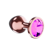 Пробка цвета розового золота с лиловым кристаллом Diamond Quartz Shine S - 7,2 см. - 1