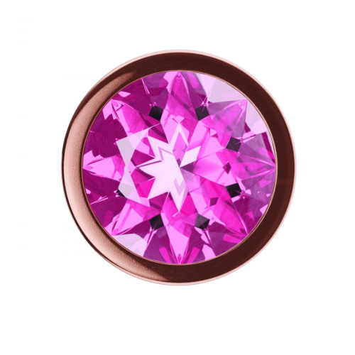 Пробка цвета розового золота с лиловым кристаллом Diamond Quartz Shine S - 7,2 см. - 2