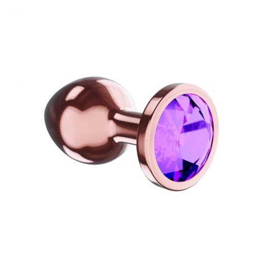 Пробка цвета розового золота с фиолетовым кристаллом Diamond Amethyst Shine S - 7,2 см. - 1