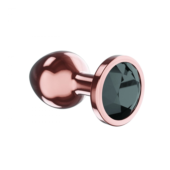 Пробка цвета розового золота с черным кристаллом Diamond Jet Shine S - 7,2 см. - 1