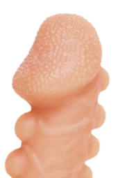 Телесная закрытая насадка с шишечками Cock Sleeve Size M - 15,6 см. - 7