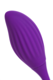 Фиолетовый вакуумный стимулятор клитора Ginny с виброяйцом - 12