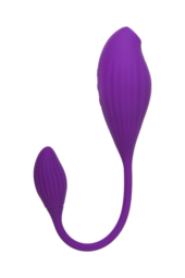 Фиолетовый вакуумный стимулятор клитора Ginny с виброяйцом - 4
