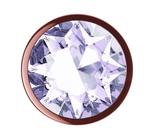 Пробка цвета розового золота с прозрачным кристаллом Diamond Moonstone Shine L - 8,3 см. - 2