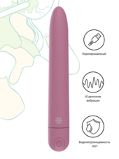 Розовый перезаряжаемый вибратор Haze - 18 см. - 1