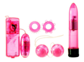 Розовый вибронабор Classic Crystal Couples - 0