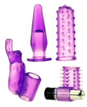 Фиолетовый вибронабор Foreplay Couples Kit - 0
