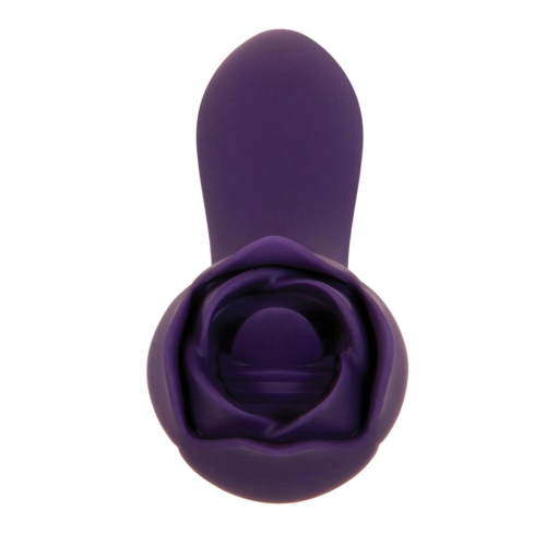 Фиолетовый двусторонний вибратор Thorny Rose - 20 см. - 2