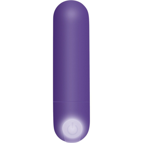 Фиолетовая вибропуля с силиконовой щеточкой для клиторальной стимуляции Fingerific - 4