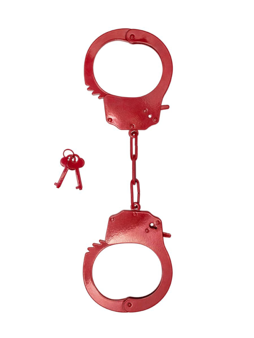 Красные стальные наручники - 0