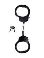 Черные стальные наручники - 0