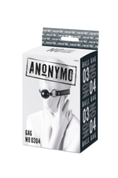 Черный кляп-шар на кожаных ремешках Anonymo - 8