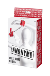 Красные наручники Anonymo из искусственной кожи - 11