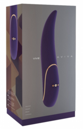 Фиолетовый вибратор Aviva с тонким кончиком - 19,8 см. - 1
