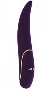 Фиолетовый вибратор Aviva с тонким кончиком - 19,8 см. - 0