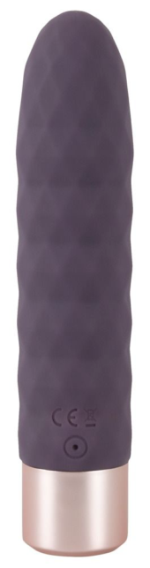 Фиолетовый мини-вибратор Elegant Diamond Vibe - 15 см. - 2