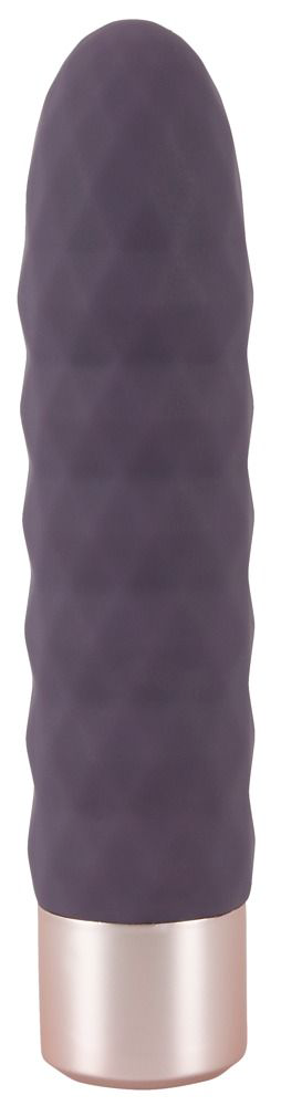 Фиолетовый мини-вибратор Elegant Diamond Vibe - 15 см. - 0
