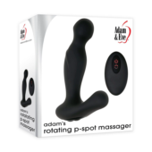 Черный вибростимулятор простаты Adam s Rotating P-spot Massager - 14,2 см. - 5