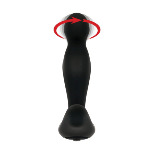 Черный вибростимулятор простаты Adam s Rotating P-spot Massager - 14,2 см. - 2