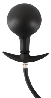 Черная анальная втулка-расширитель Inflatable Plug - 4