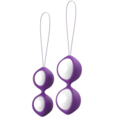 Фиолетово-белые вагинальные шарики Bfit Classic - 0