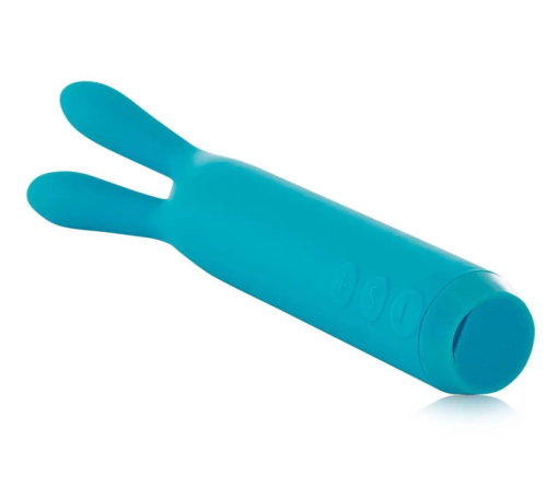 Голубой вибратор с ушками Rabbit Bullet Vibrator - 8,9 см. - 1
