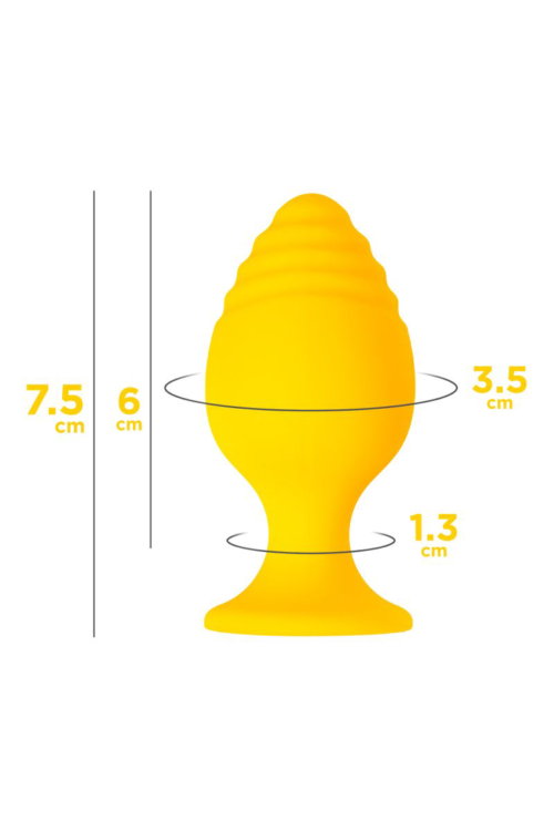 Желтая анальная втулка Riffle - 7,5 см. - 7
