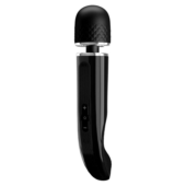 Черный мощный жезловый вибратор с изогнутой ручкой Charming Massager - 24 см. - 0