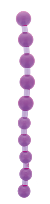 Фиолетовая анальная цепочка JUMBO JELLY THAI BEADS CARDED LAVENDER - 31,8 см. - 0