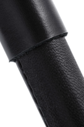 Черная плеть с гладкой рукоятью - 50 см. - 4