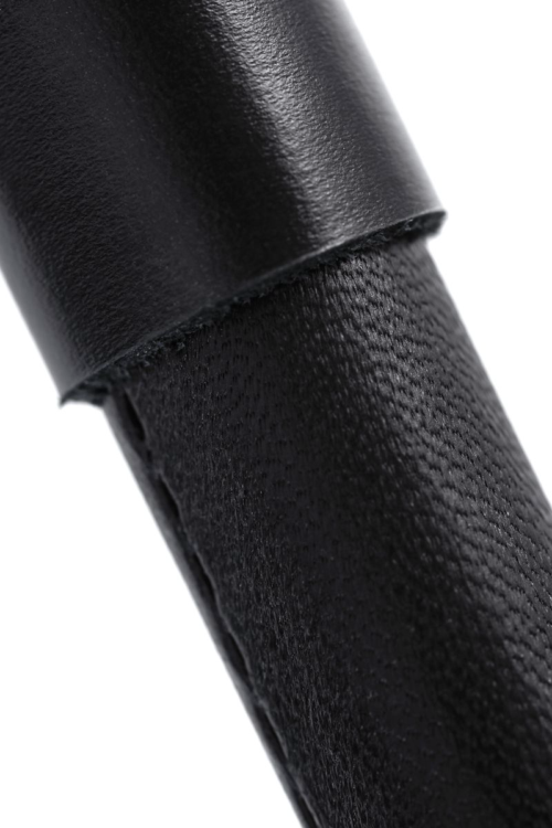 Черная плеть с гладкой рукоятью - 50 см. - 4