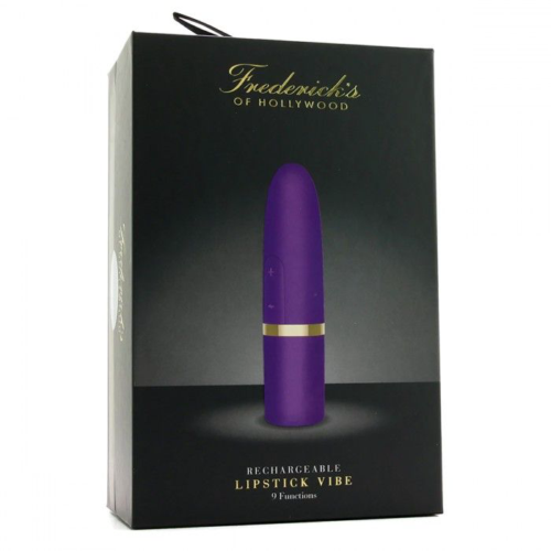 Фиолетовый перезаряжаемый вибростимулятор Lipstick Vibe - 2