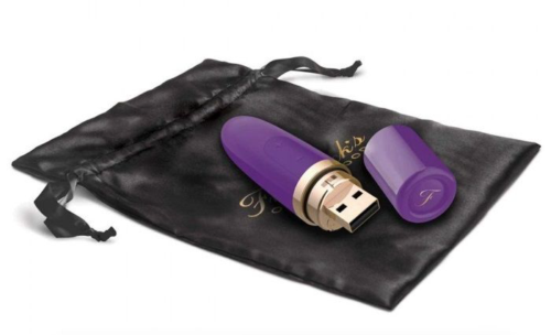 Фиолетовый перезаряжаемый вибростимулятор Lipstick Vibe - 0