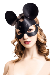 Черная маска с ушками мышки - 4